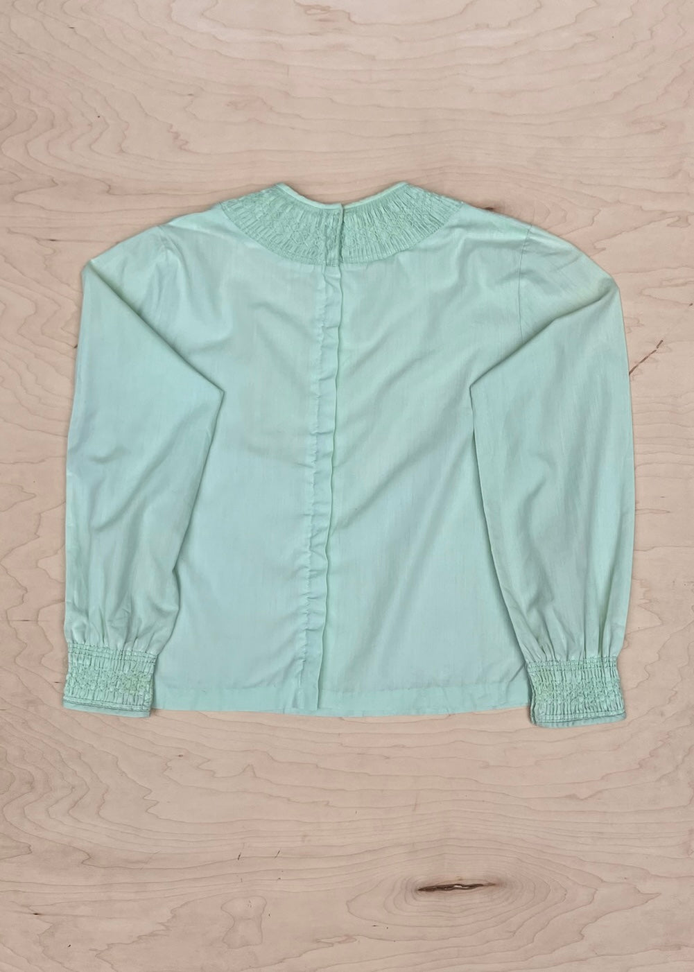 GREEN CROPPED BLOUSE WITH EMBROIDERY