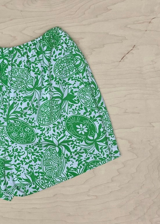 GREEN COTTON 50S SHORTS