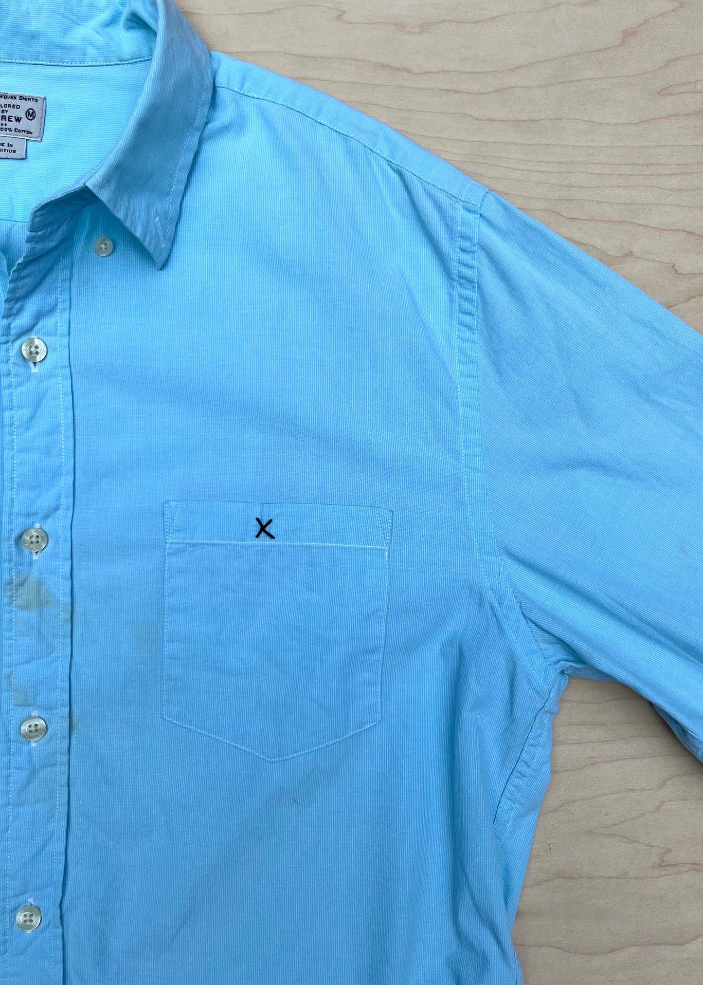 BABY BLUE STRIPED BUTTONDOWN