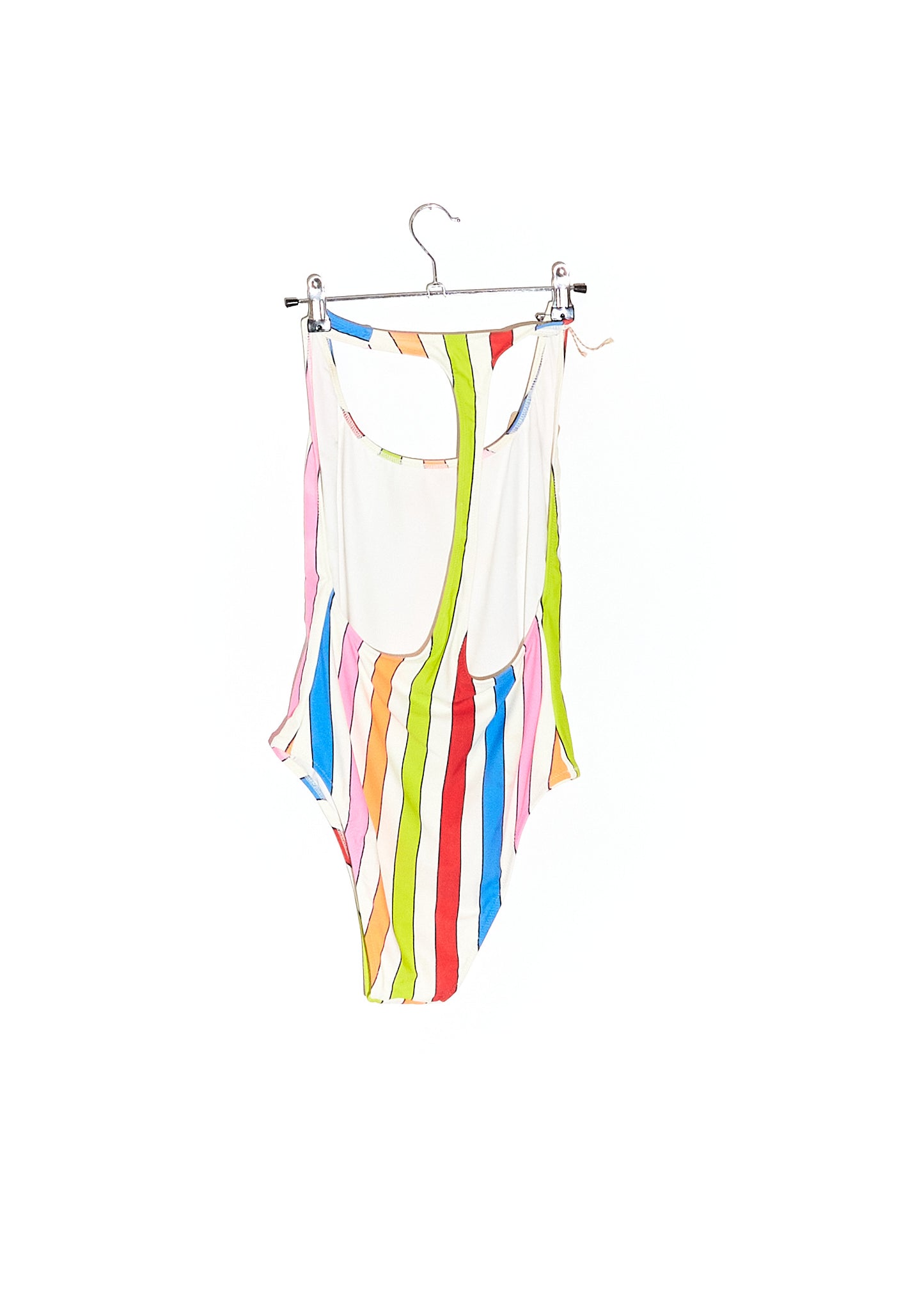 Multi-Colored Striped Swimsuit