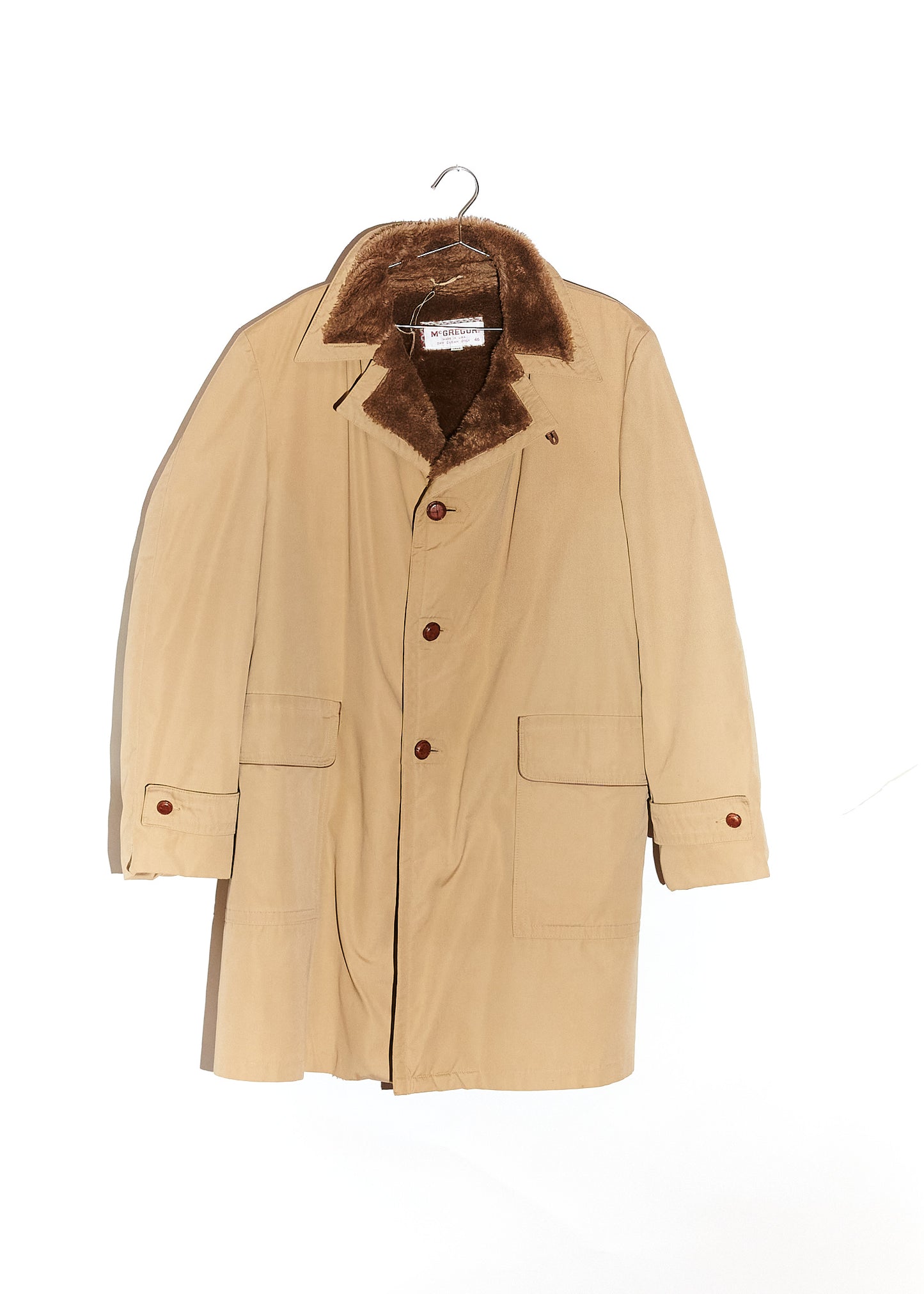 Trench Coat With Faux Fur Lining