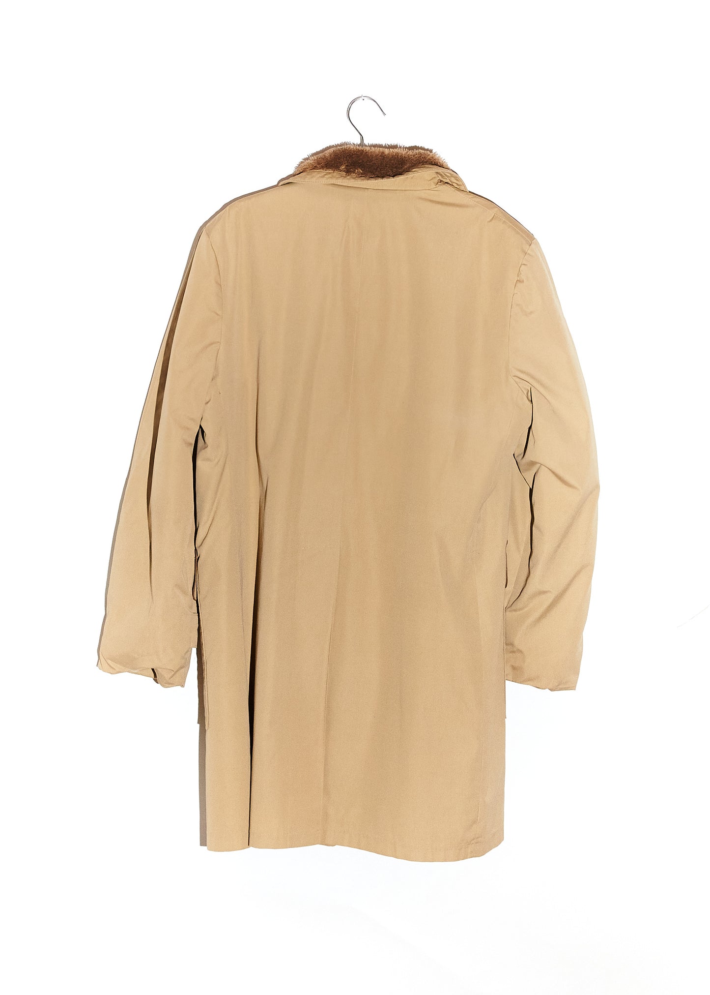 Trench Coat With Faux Fur Lining