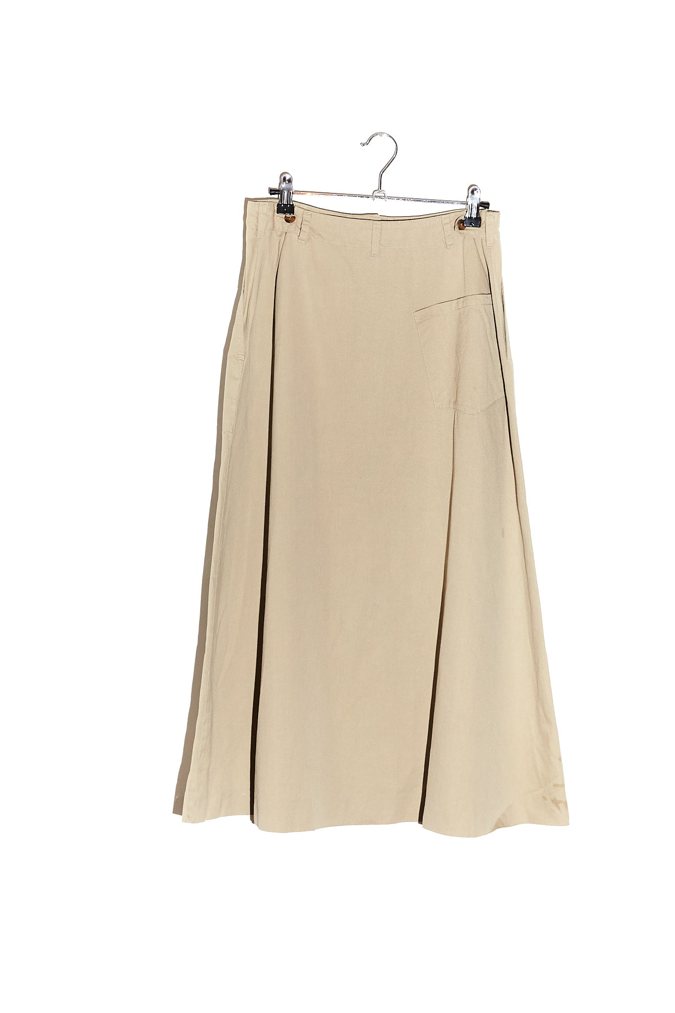Beige Button Up Skirt