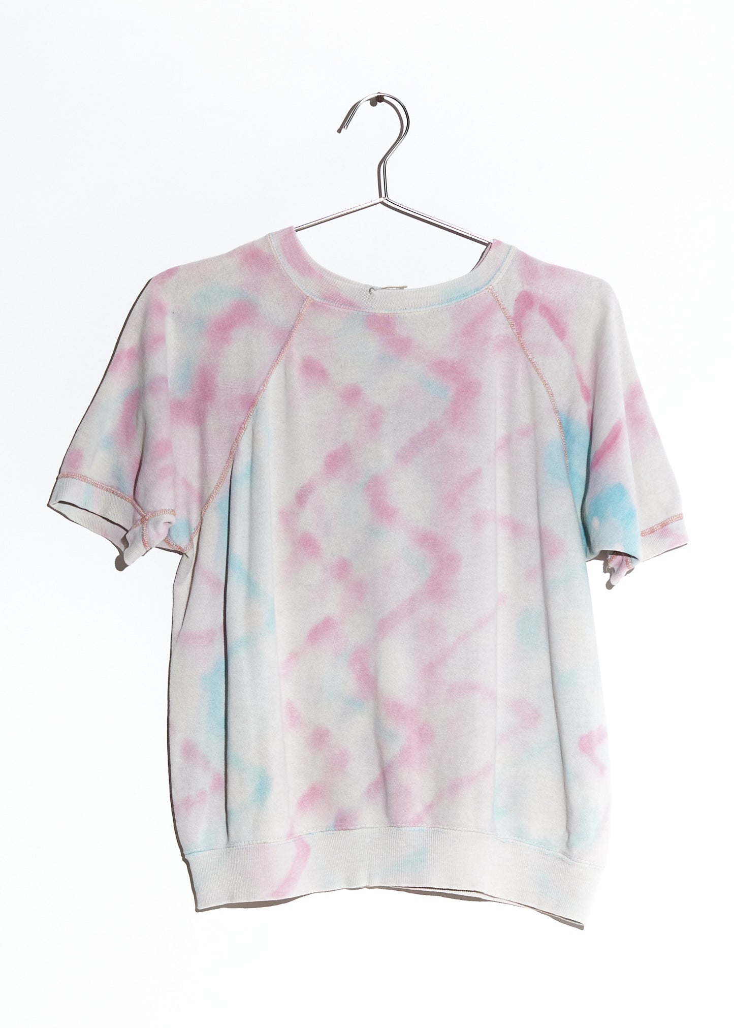 1940s White/Pink Short Sleeve Sweatshirt