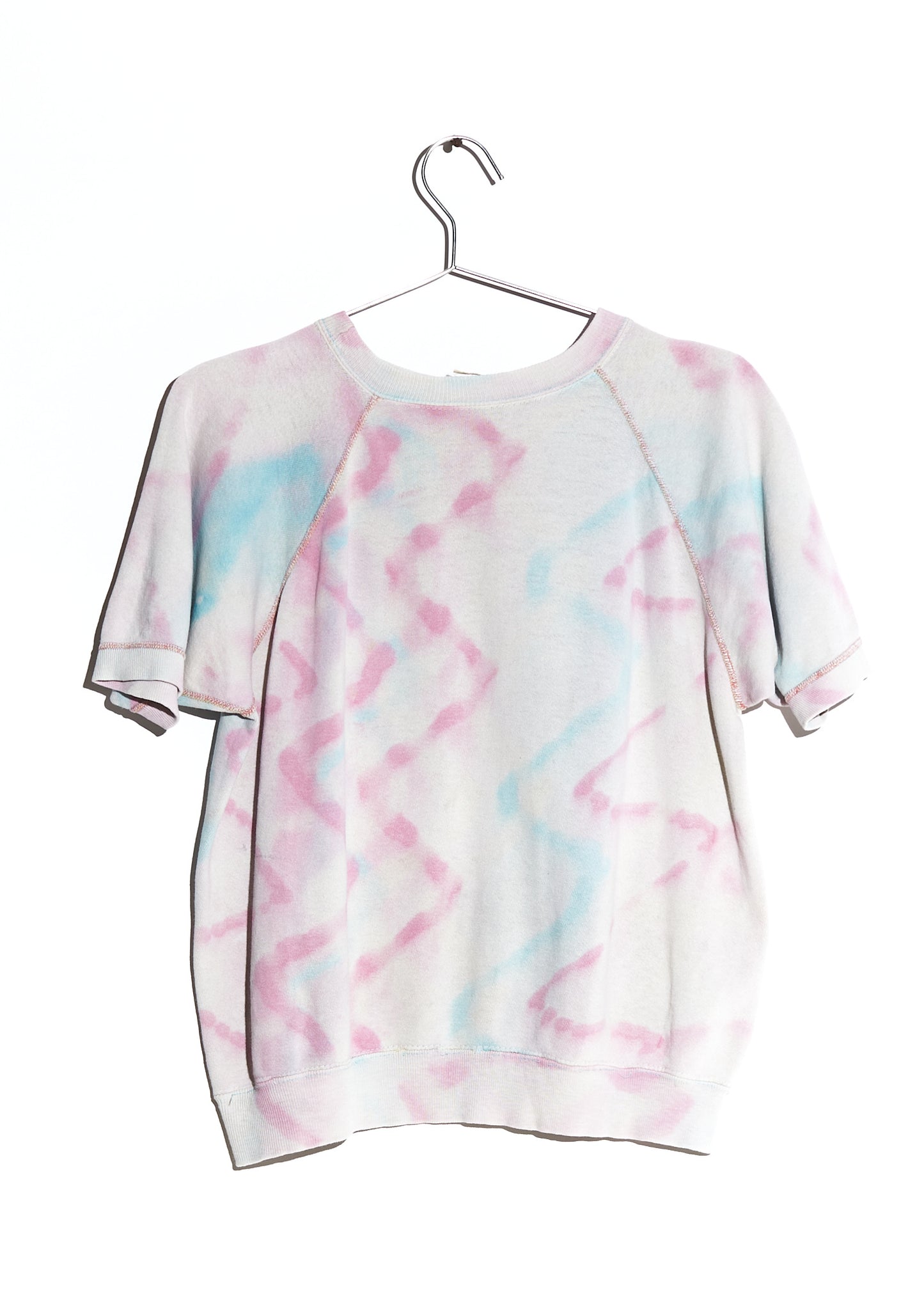 1940s White/Pink Short Sleeve Sweatshirt