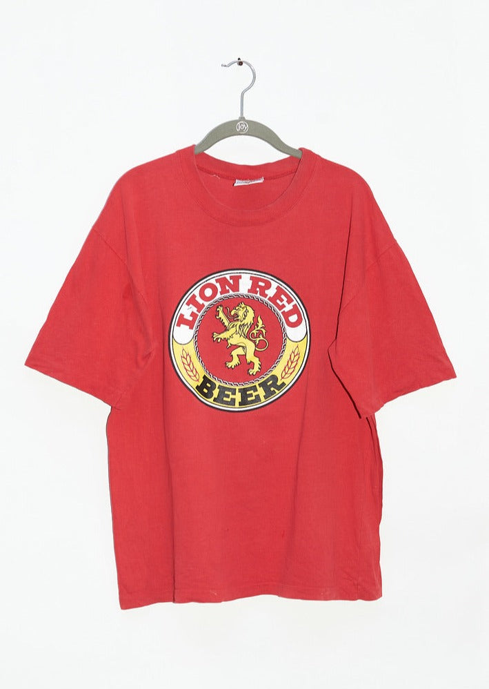 Red 'Lion Red Beer' Graphic T-Shirt