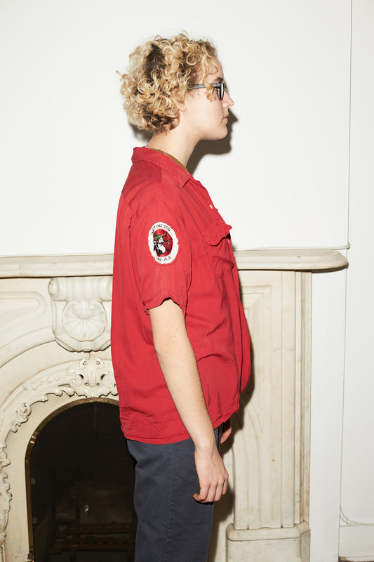 Red (with patches) Bowling Shirt