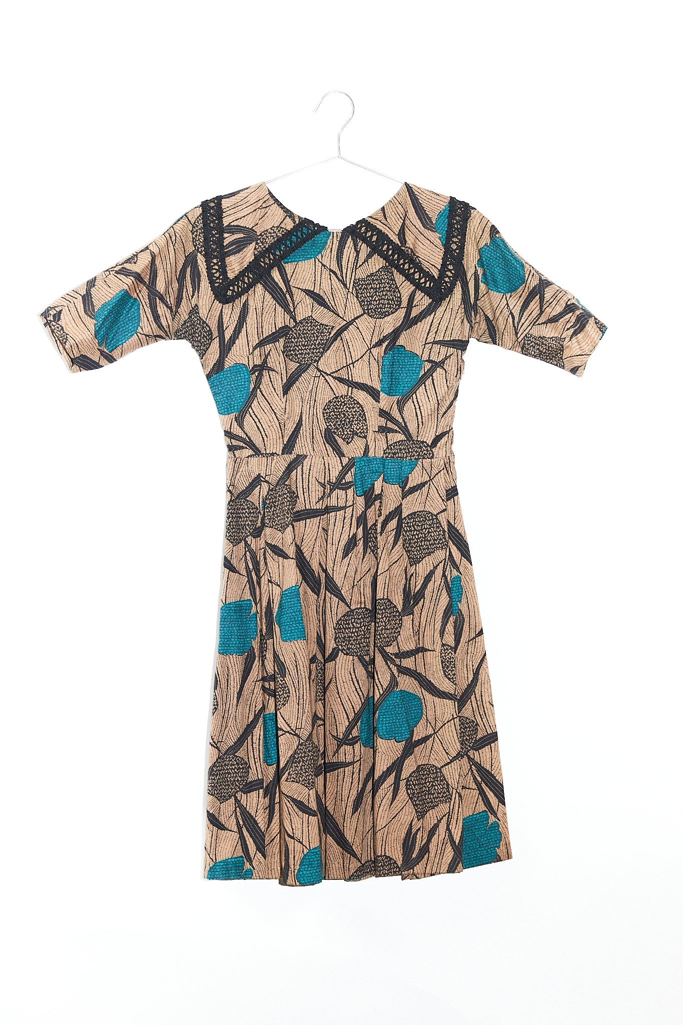 Cotton Printed 1950s Dress