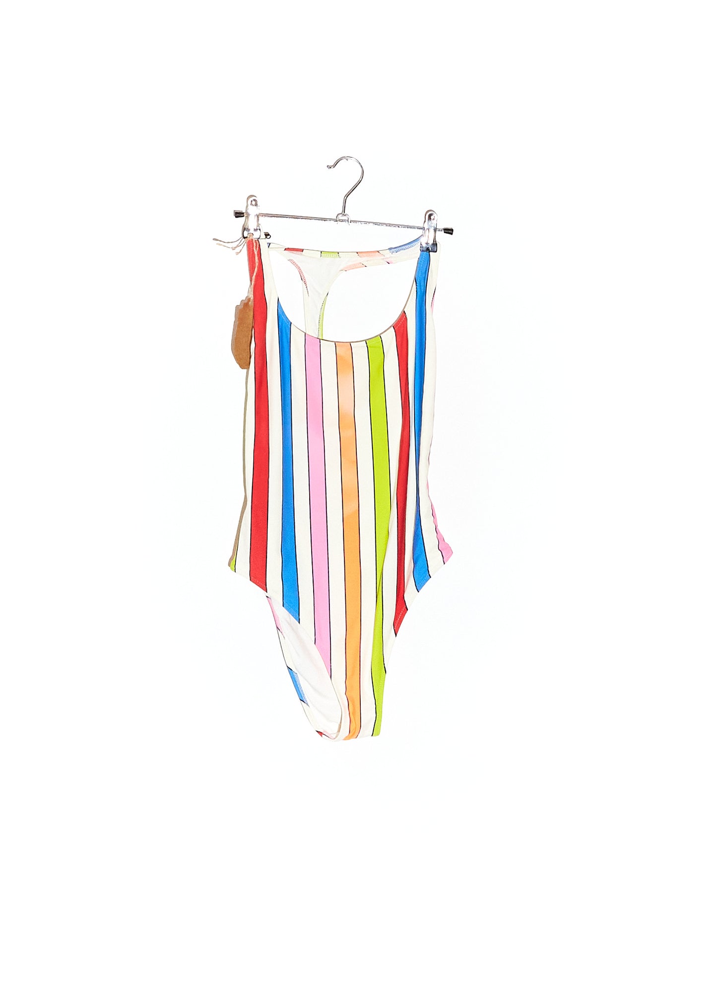 Multi-Colored Striped Swimsuit
