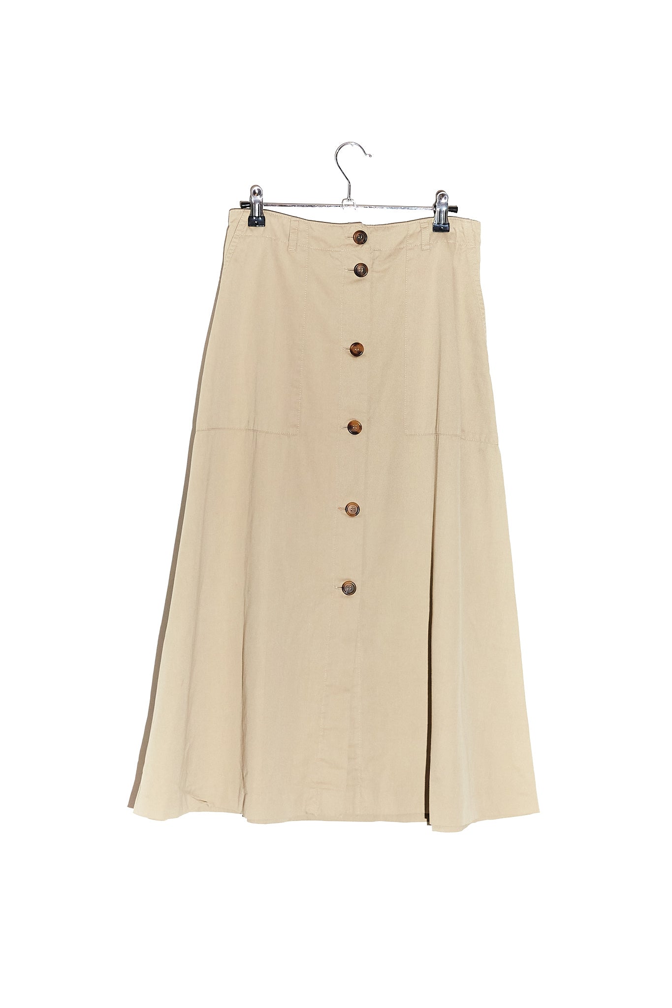 Beige Button Up Skirt