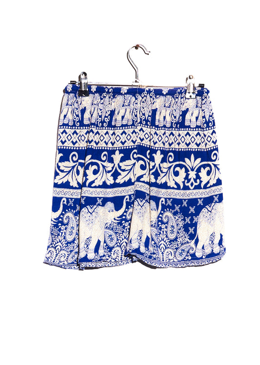 Blue Graphic Elephant Shorts