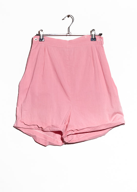 Pink 1950s cotton shorts