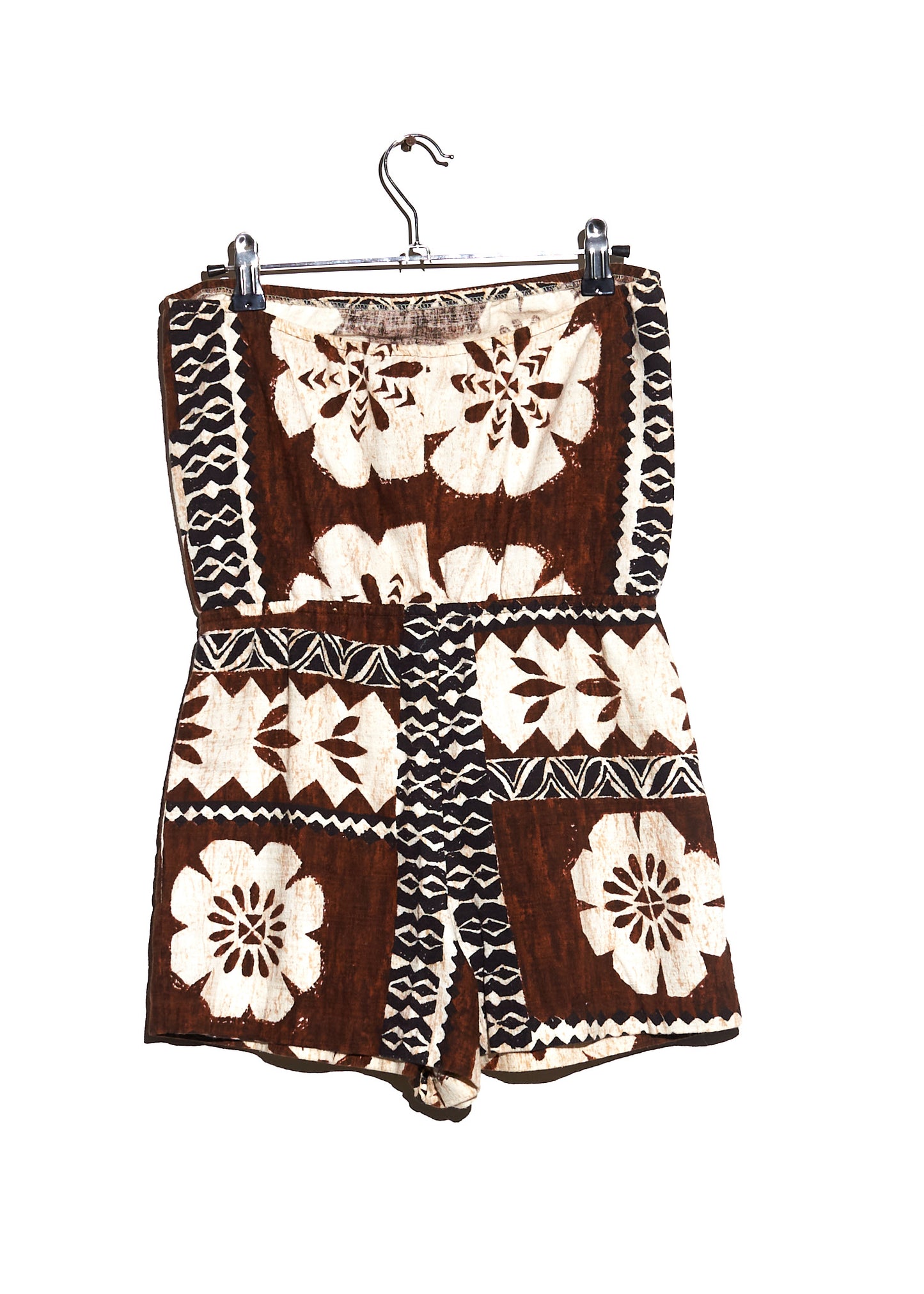 Brown Graphic Playsuit