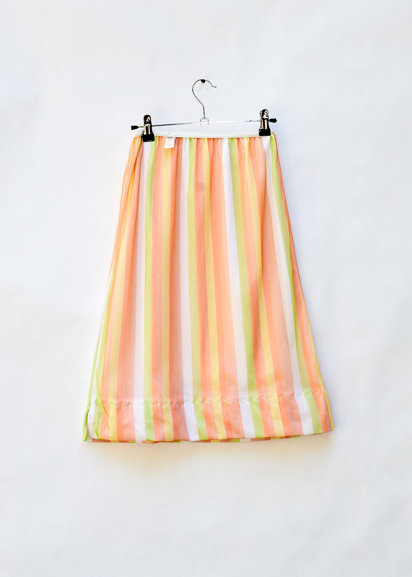 Multi-Colored Striped Midi Skirt