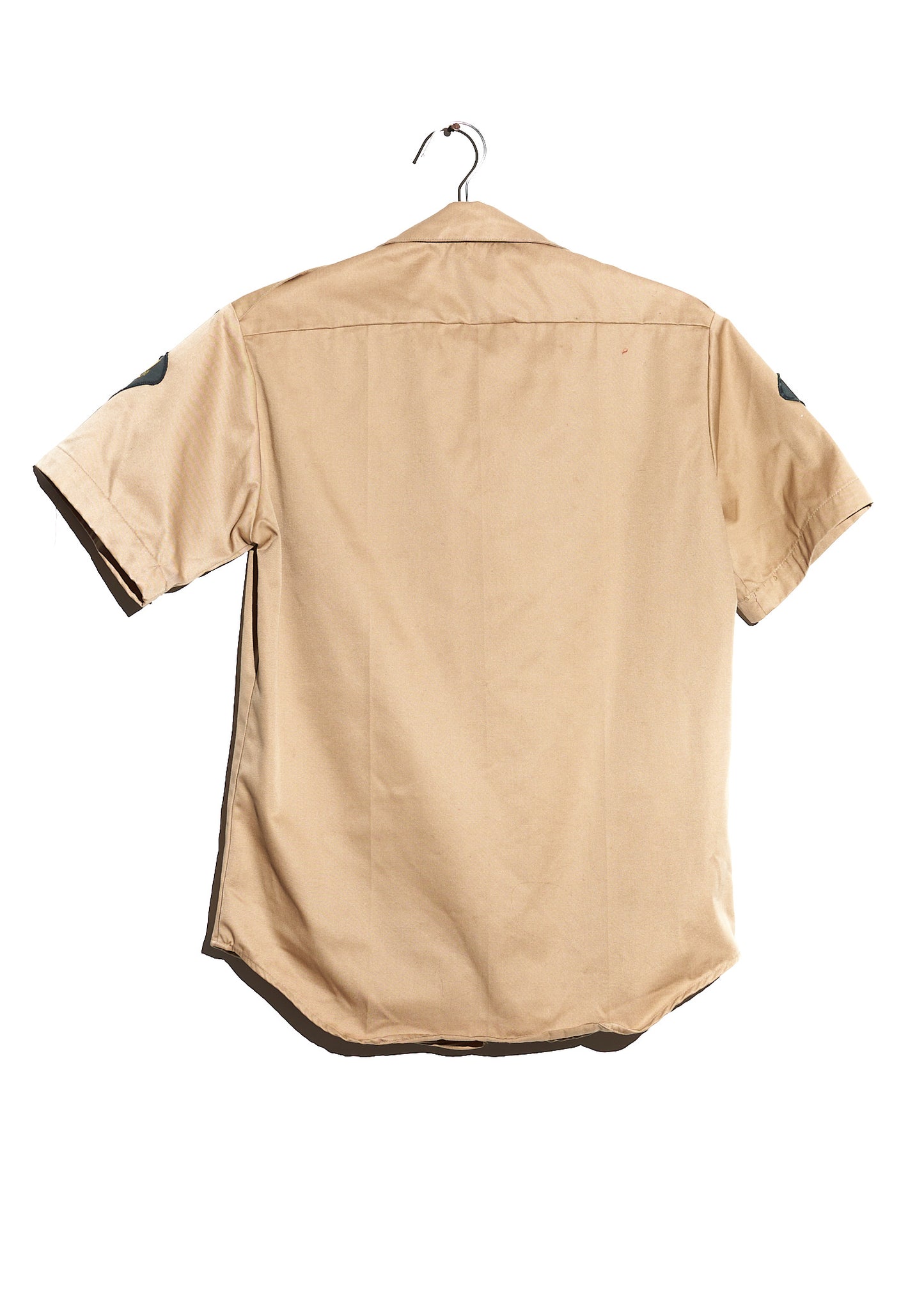Beige (with Patches) Short Sleeve Shirt