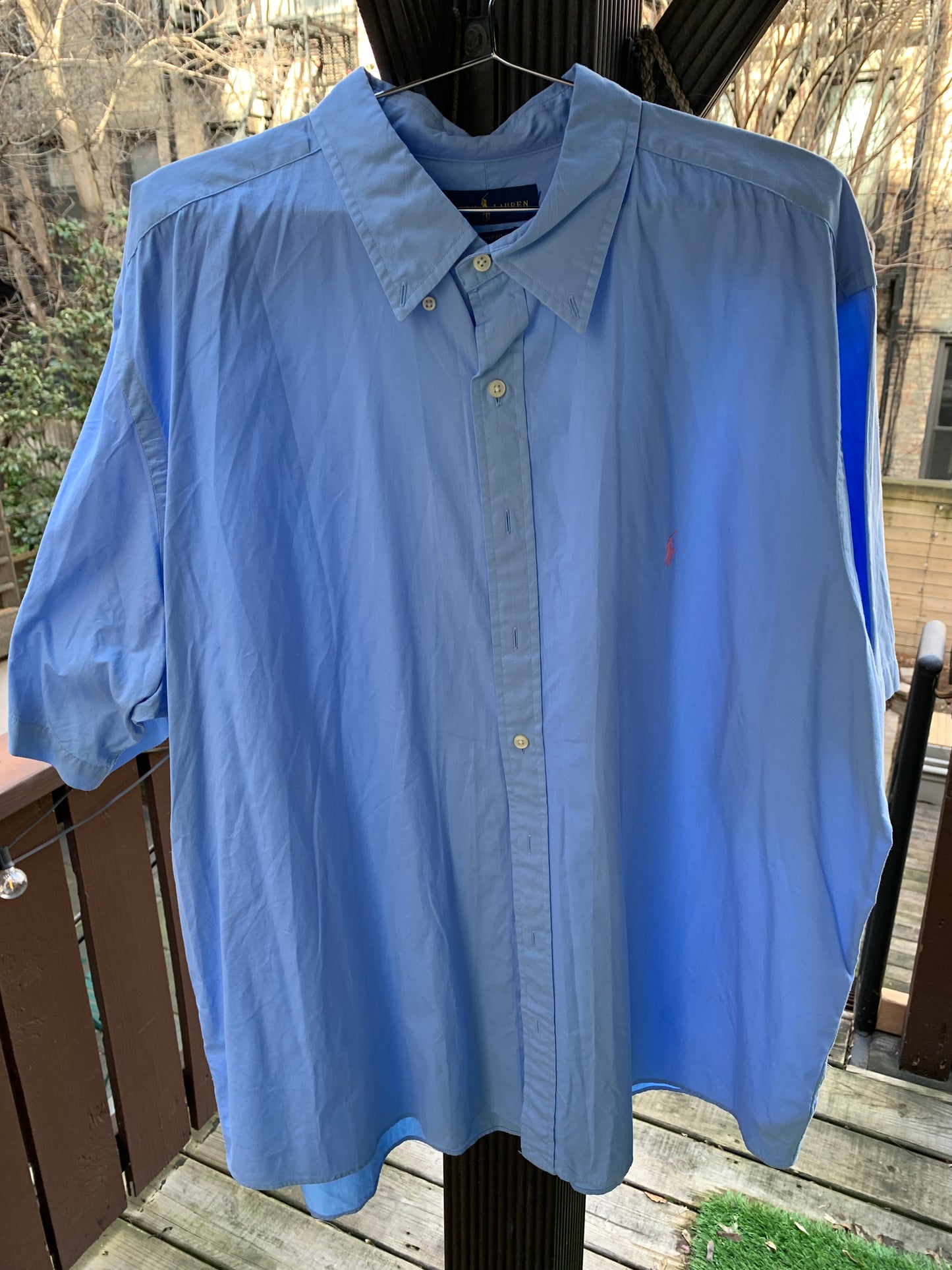 Light Blue Short Sleeve Ralph Lauren Button Down Shirt