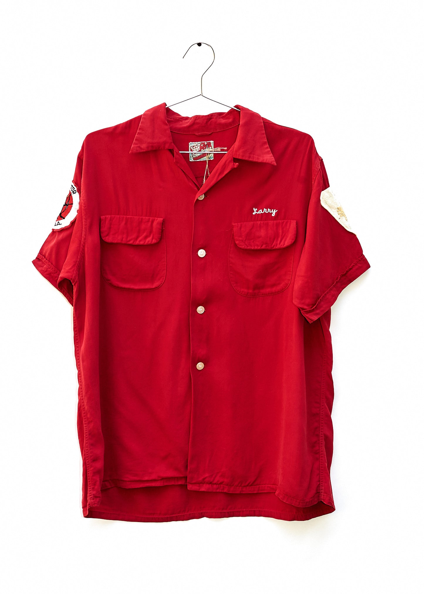 Red (with patches) Bowling Shirt